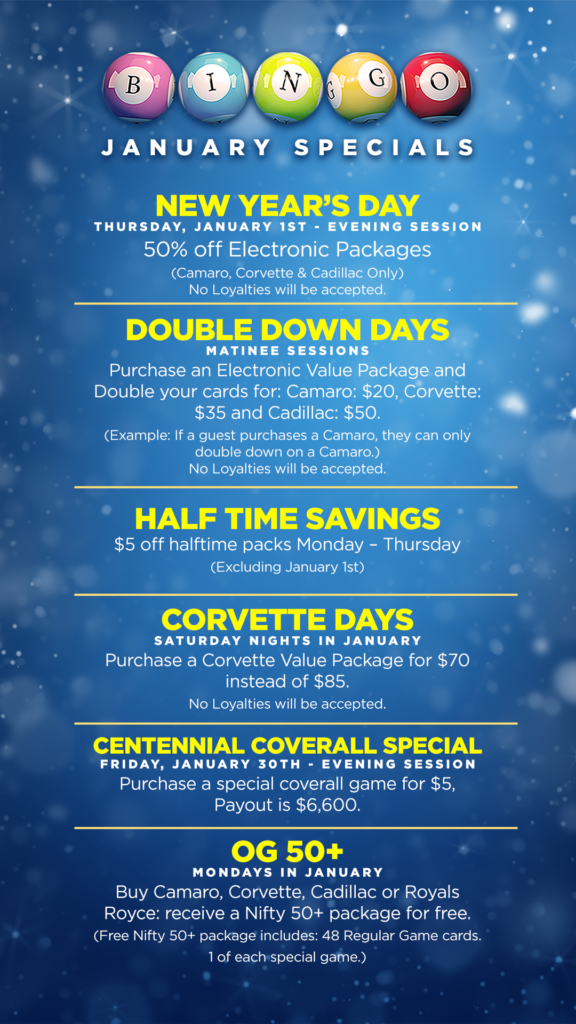 Dancing Eagle Casino Bingo October Specials—Double Down Days Monday through Thursday, Nifty 50+ Tuesdays, Second Chance Wheel Saturdays Matinee, 13 Days of Halloween starting October 19, and Halloween Costume Contest on October 31 with cash and bingo voucher prizes. Orange and black spooky graveyard background.